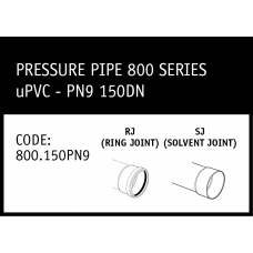 Marley uPVC 800 Series PN9 150DN Pipe - 800.150PN9